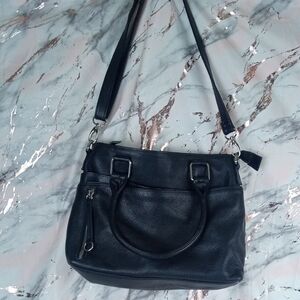 👜 Great American Leather Works Black Leather Satchel Handbag